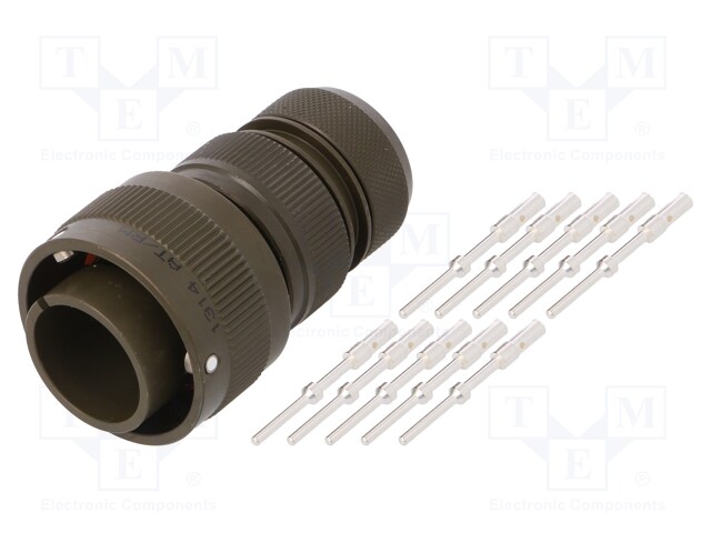 Connector: circular; VG95234; plug; male; PIN: 10; with contacts