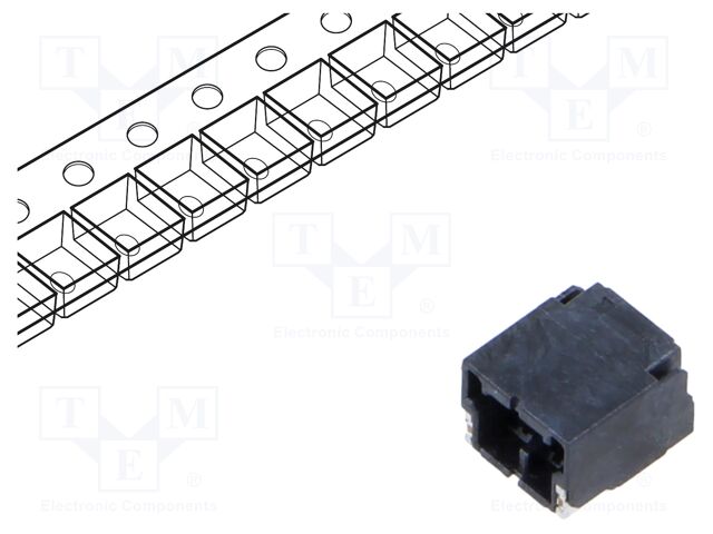 Connector: wire-board; KW30; horizontal; SMT; PIN: 2; male; socket