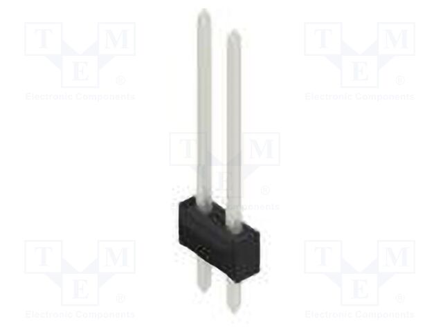 Connector: pin strips; pin header; male; PIN: 2; 2.54mm; THT; 2x1