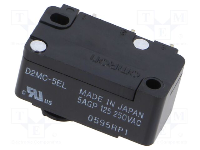 Microswitch SNAP ACTION; without lever; SPDT; 5A/250VAC; ON-(ON)