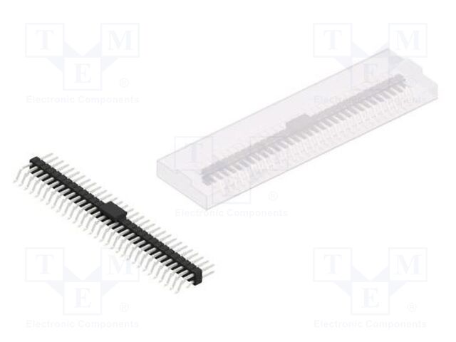 Connector: pin strips; pin header; male; PIN: 62; 2.54mm; SMT; 2x31