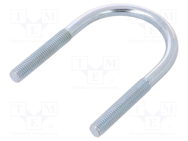 U-bolt; B; steel; zinc; Thread len: 53mm; Int.width: 61mm; H: 110mm