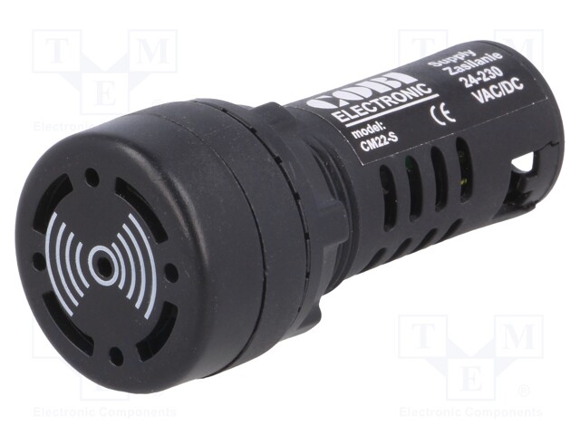 Sound signaller; 22mm; CM22; -20÷60°C; Ø22.5mm; IP54; 24÷230VAC