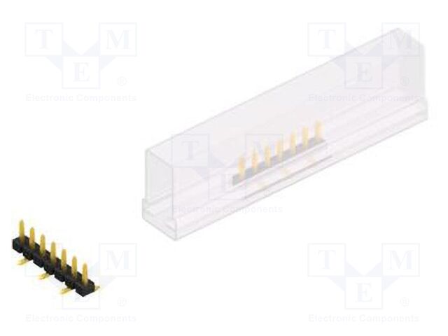 Connector: pin strips; pin header; male; PIN: 7; 2.54mm; SMT; 1x7