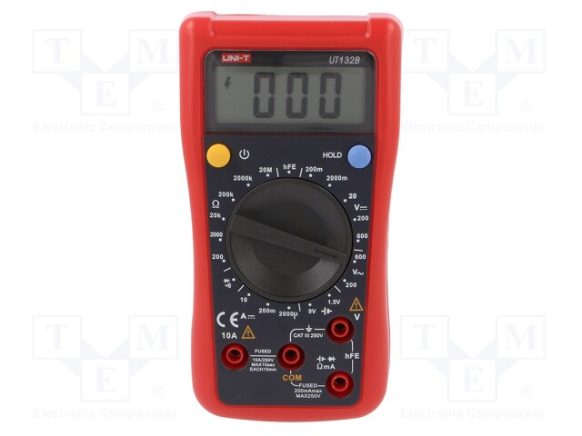 Digital multimeter; LCD (2000); VAC: 0,1m÷200/600V; 72x137x35mm