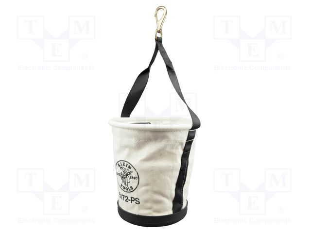 Bag; white,black; fabric; Ø229x305mm