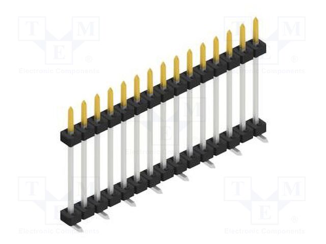 Connector: pin strips; pin header; male; PIN: 15; 2mm; SMT; 1x15