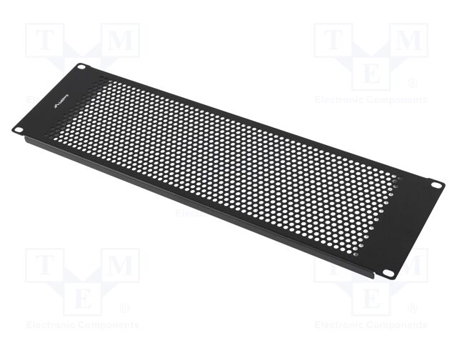 Stopper; 3U; black; Standard: 19"; perforated