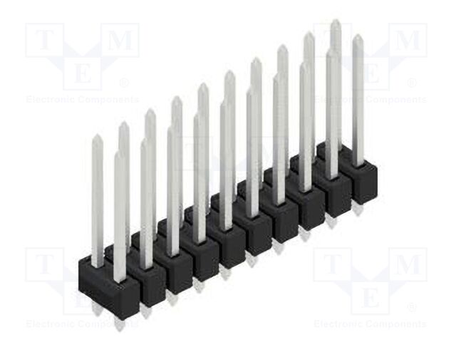 Connector: pin strips; pin header; male; PIN: 20; 2.54mm; THT; 2x10