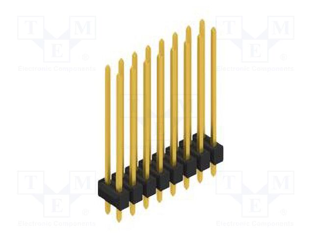 Connector: pin strips; pin header; male; PIN: 16; 2.54mm; THT; 2x8