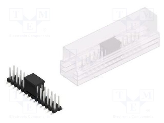 Connector: pin strips; pin header; male; PIN: 28; 2.54mm; SMT; 2x14