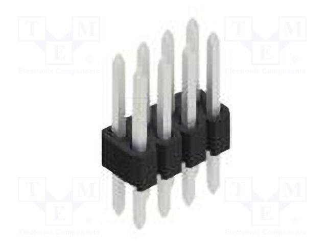 Connector: pin strips; pin header; male; PIN: 8; 1.27mm; THT; 2x4
