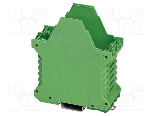 Enclosure base; with FE contact; green; UL94V-0; ME 45; X: 107.3mm