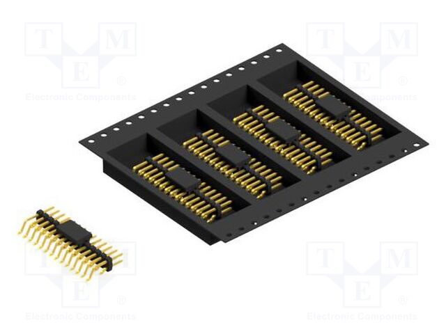 Connector: pin strips; pin header; male; PIN: 28; 2mm; SMT; 2x14