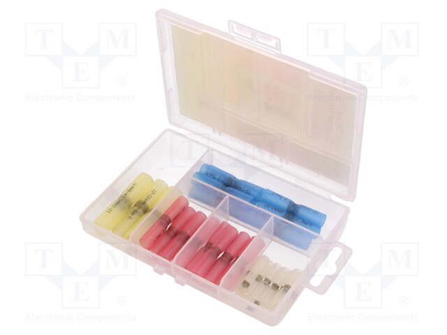 Kit: self-soldering sleeve wire splices; insulated; 30pcs.
