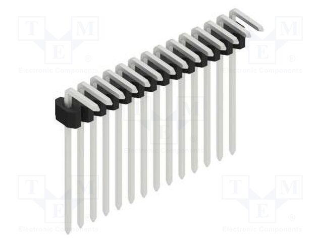 Connector: pin strips; pin header; male; PIN: 14; 1.27mm; THT; 1x14