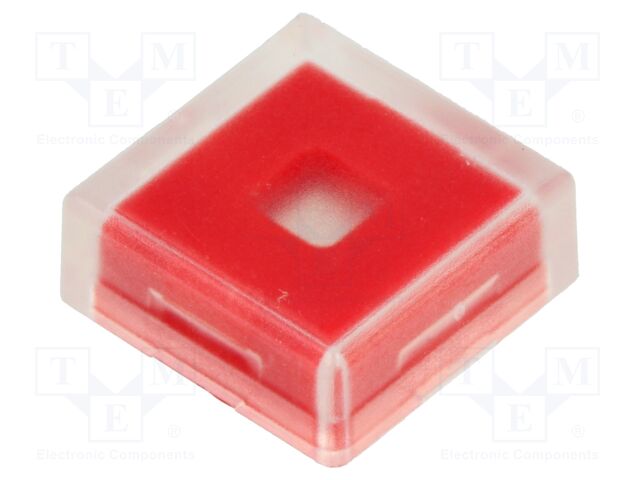 Button; -40÷85°C; square; red,transparent; TLL-6