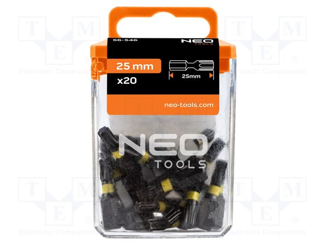 Kit: screwdriver bits; Torx®; 25mm; TX25; impact; 20pcs.