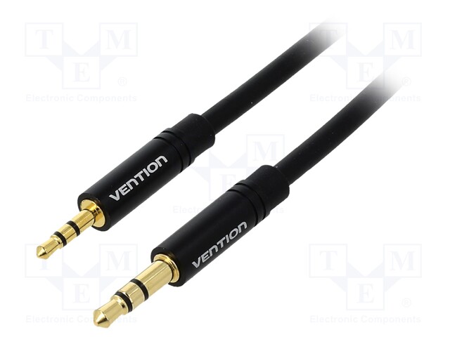 Cable; Jack 3.5mm 3pin plug,Jack 2.5mm 3pin plug; 1m; black