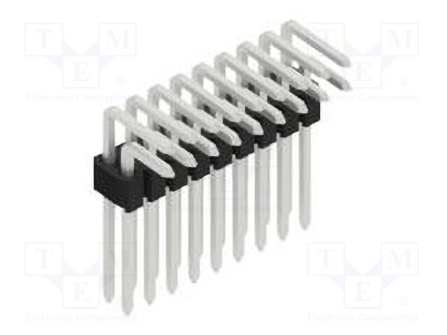 Connector: pin strips; pin header; male; PIN: 18; 1.27mm; THT; 2x9