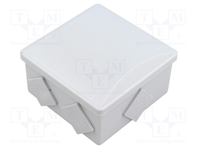 Enclosure: junction box; X: 80mm; Y: 80mm; Z: 40mm; ABS,polystyrene