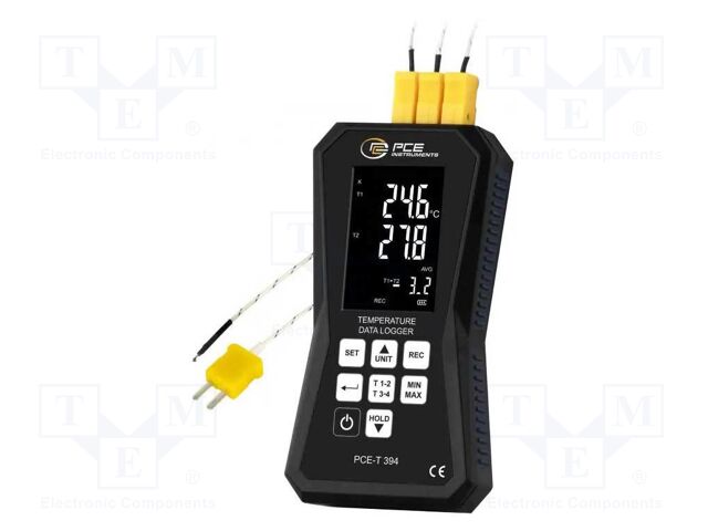 Data logger; temperature; Display: LCD 2,8"; Temp: -210÷1370°C