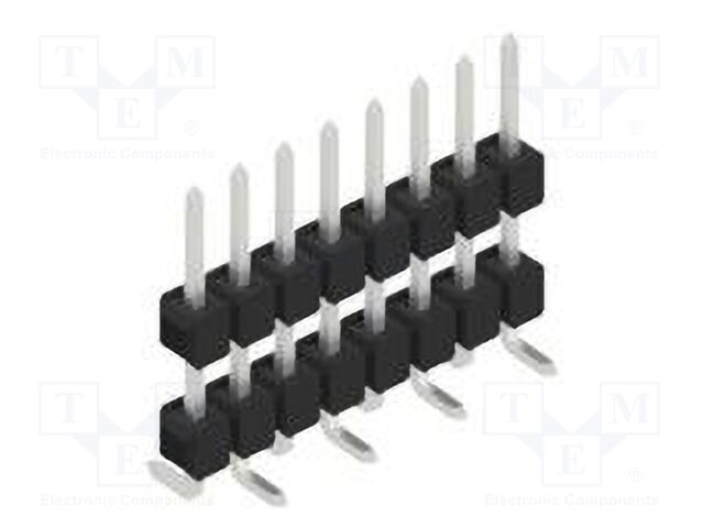 Connector: pin strips; pin header; male; PIN: 8; 2.54mm; SMT; 1x8