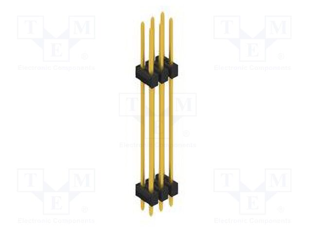 Connector: pin strips; pin header; male; PIN: 6; 2.54mm; THT; 2x3