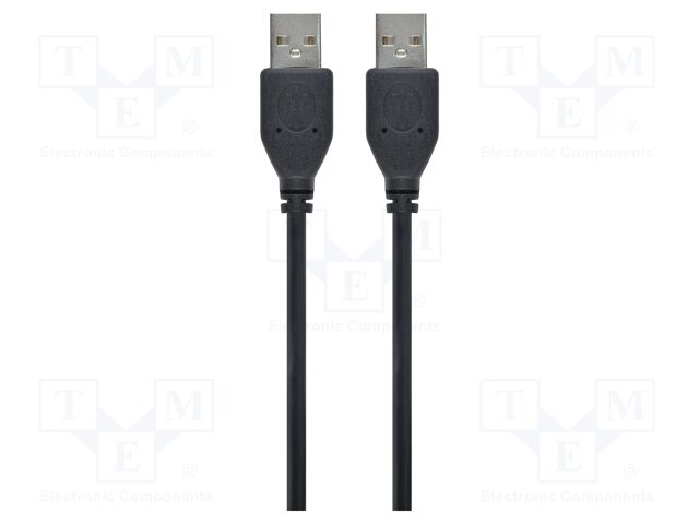 Cable; USB 2.0; USB A plug x2; 1.8m; black; 480bps