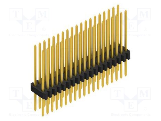 Connector: pin strips; pin header; male; PIN: 38; 1.27mm; THT; 2x19