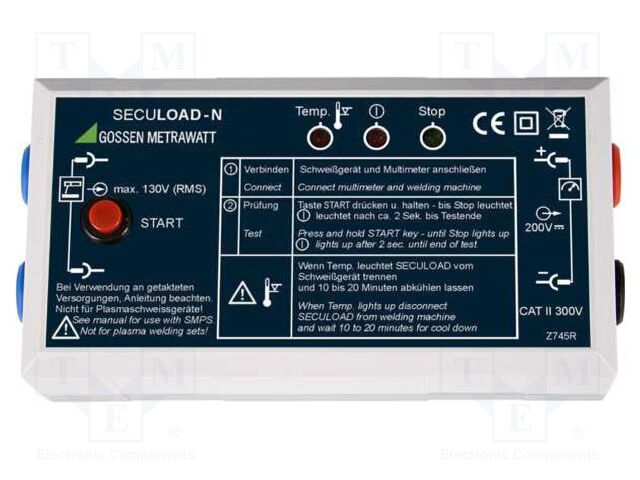 Test adapter; 130x67x45mm; IP20 at terminal side,IP40; 30÷130V