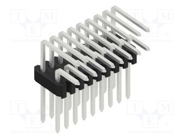 Connector: pin strips; pin header; male; PIN: 18; 1.27mm; THT; 2x9