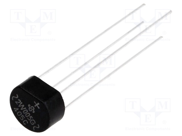 Single-phase bridge rectifier; Urmax: 50V; If: 2A; Ifsm: 60A; WOG