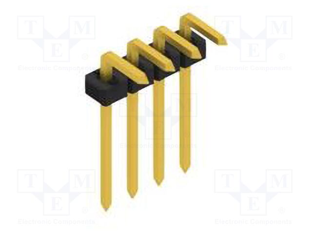 Connector: pin strips; pin header; male; PIN: 4; 2mm; THT; 1x4; 100V