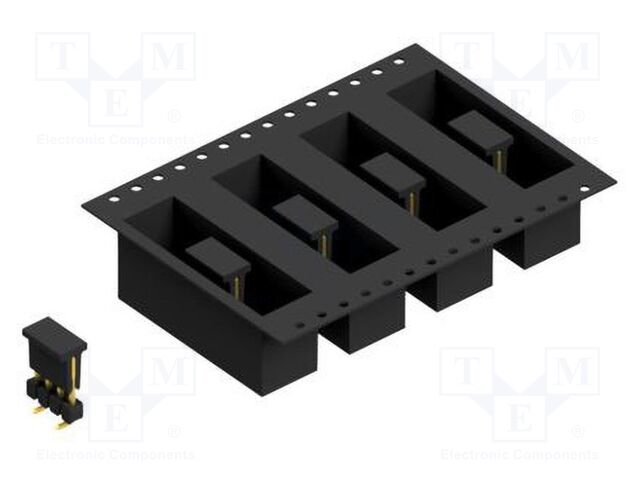 Connector: pin strips; pin header; male; PIN: 4; 2.54mm; SMT; 1x4