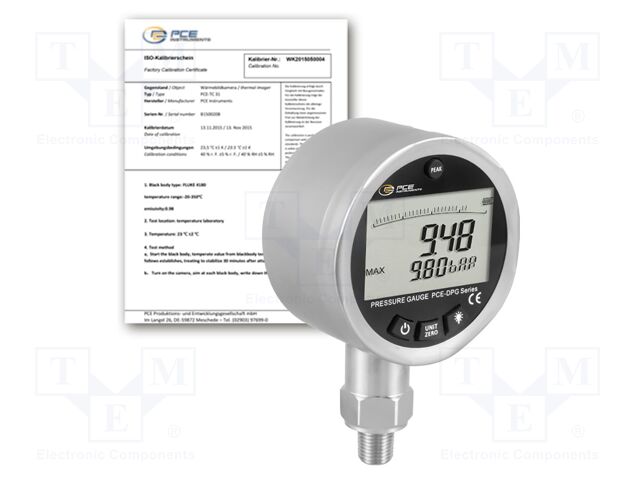 Manometer; Press.meas.range: 0÷10bar; LCD 2,5"; ±0.25%; IP56