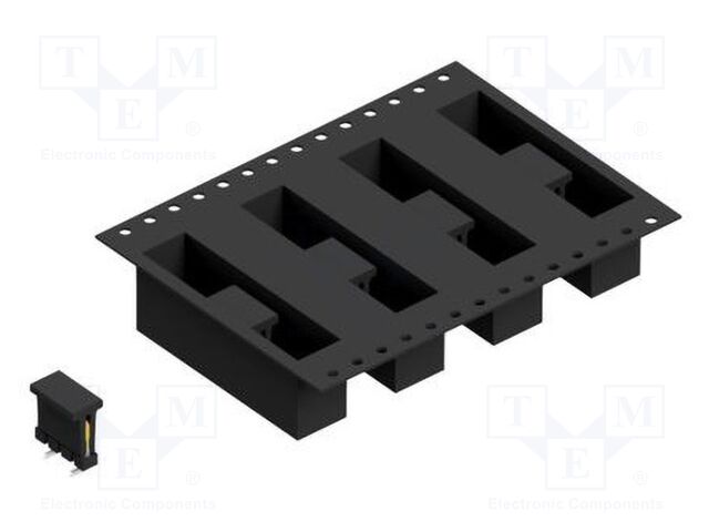 Connector: pin strips; pin header; male; PIN: 4; 2.54mm; SMT; 1x4