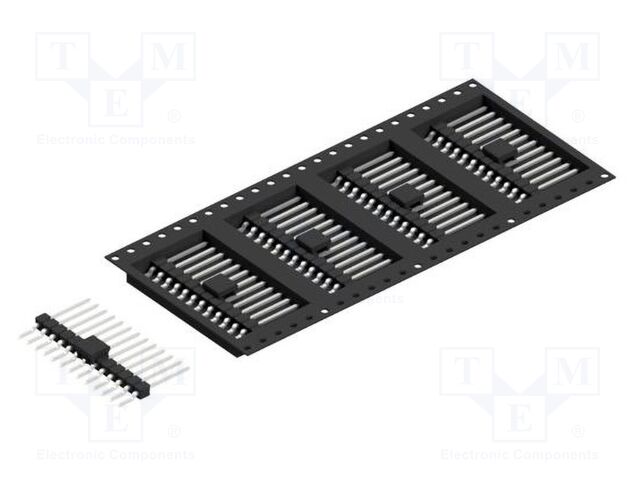 Connector: pin strips; pin header; male; PIN: 13; 2.54mm; SMT; 1x13