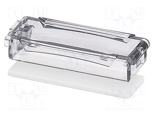 Cover; tiltable; grey; UL94V-0; BC 17,8; polycarbonate; X: 17.8mm