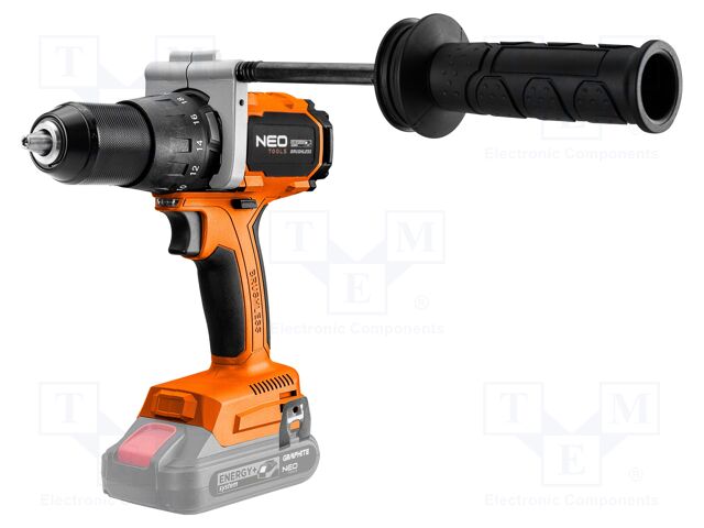 Drill/driver; battery; 0÷450rpm,0÷1.9krpm; max.100Nm; 18VDC