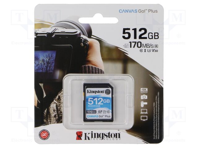 Memory card; microSD; R: 170MB/s; W: 90MB/s; Class 10 UHS I U3