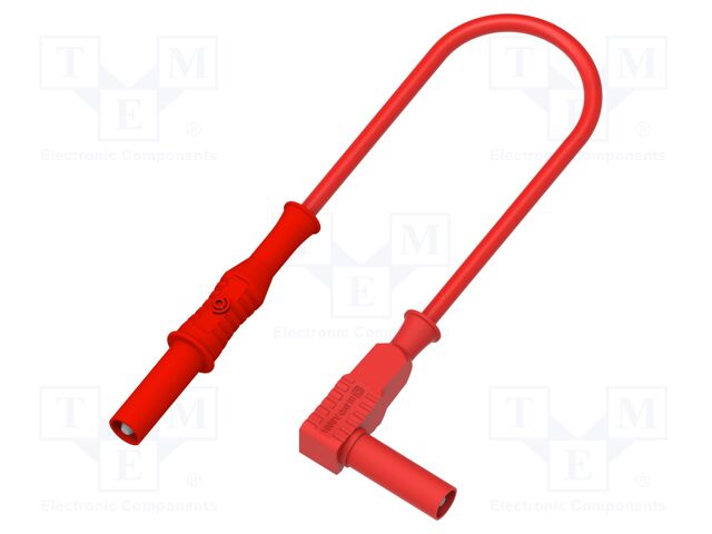 Test lead; 12A; banana plug 4mm,angular banana plug 4mm; Len: 2m