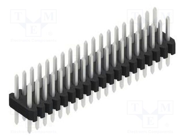 Connector: pin strips; pin header; male; PIN: 38; 1.27mm; THT; 2x19