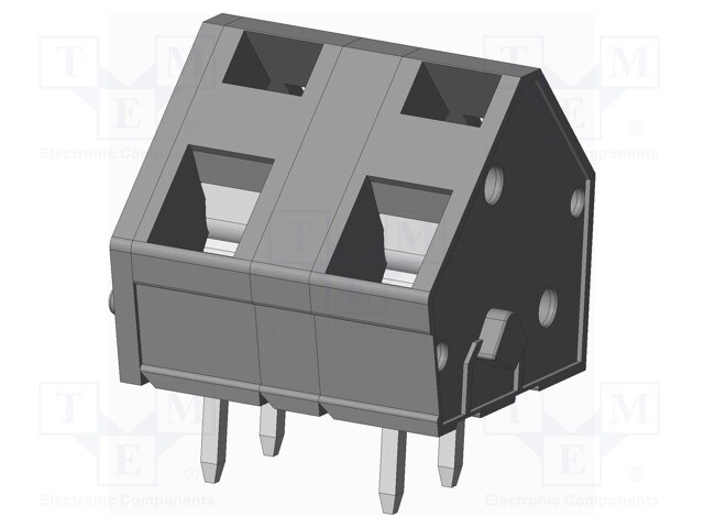 Connector: PCB terminal block; terminal; angled 45°; on PCBs