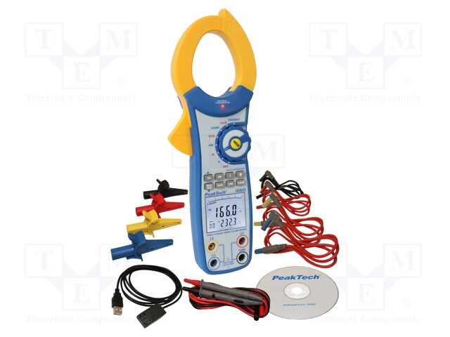 AC/DC digital clamp meter; Øcable: 55mm; Sampling: 2x/s; True RMS