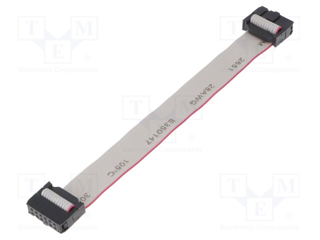 Ribbon cable with IDC connectors; 12x28AWG; Cable ph: 1.27mm