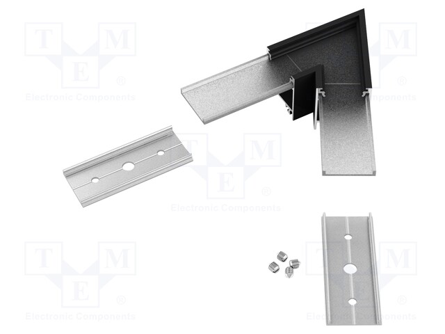 Connector 60°; black; aluminium,polycarbonate