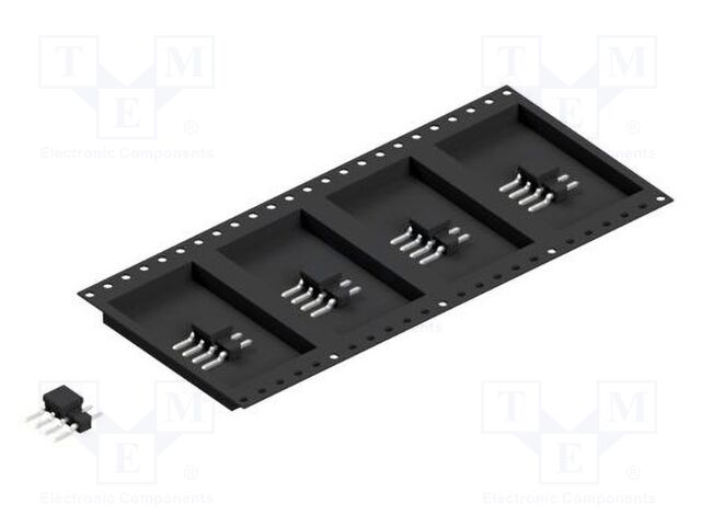Connector: pin strips; pin header; male; PIN: 4; 2.54mm; SMT; 1x4