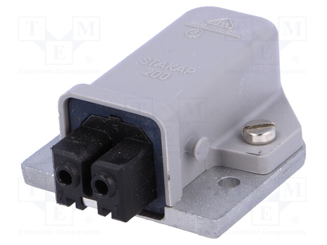 Connector: rectangular; ST; socket; female; PIN: 2; coded; tinned