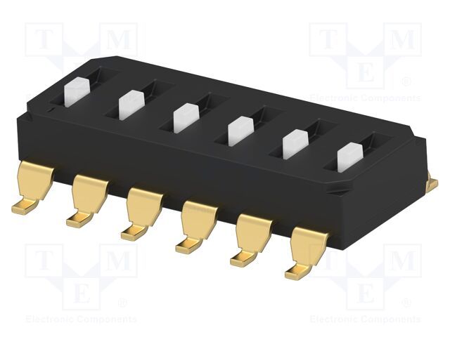 Switch: DIP-SWITCH; Poles number: 6; OFF-ON; 0.025A/24VDC; Pos: 2